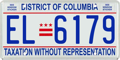 DC license plate EL6179