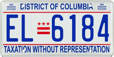 DC license plate EL6184