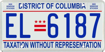 DC license plate EL6187