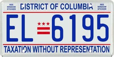 DC license plate EL6195
