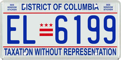 DC license plate EL6199