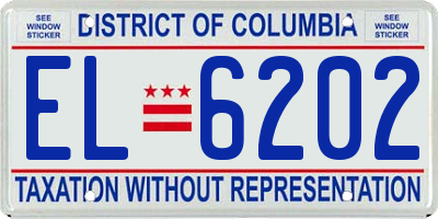 DC license plate EL6202