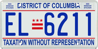 DC license plate EL6211