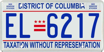 DC license plate EL6217