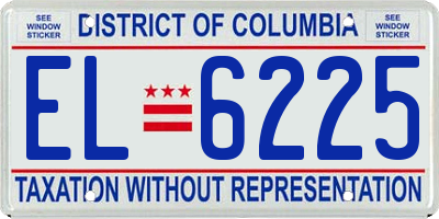 DC license plate EL6225