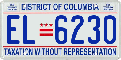 DC license plate EL6230