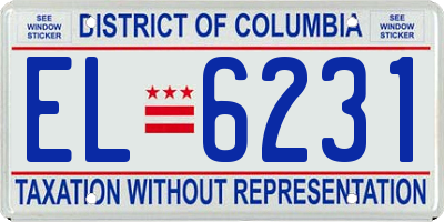DC license plate EL6231