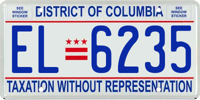 DC license plate EL6235