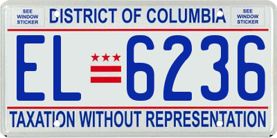 DC license plate EL6236