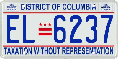 DC license plate EL6237