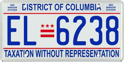 DC license plate EL6238