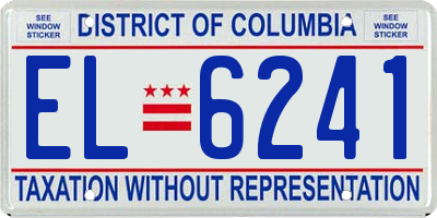 DC license plate EL6241