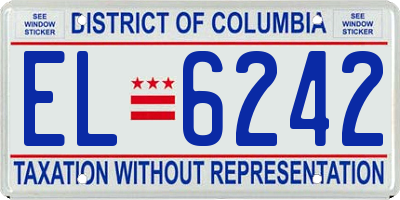 DC license plate EL6242