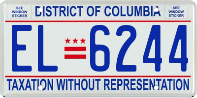 DC license plate EL6244