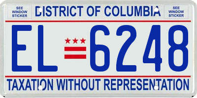 DC license plate EL6248