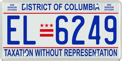 DC license plate EL6249