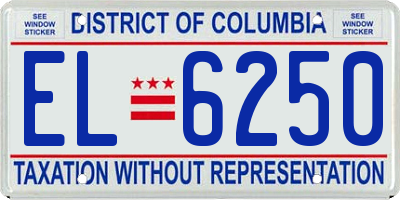 DC license plate EL6250