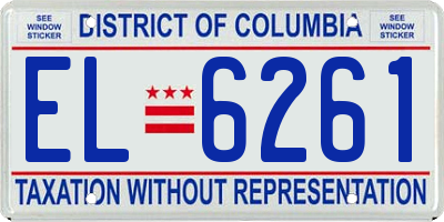 DC license plate EL6261