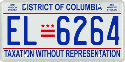 DC license plate EL6264