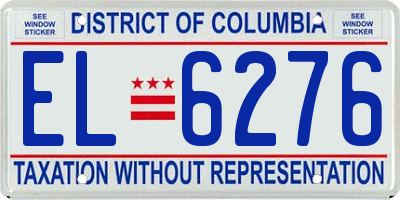 DC license plate EL6276