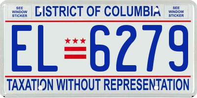 DC license plate EL6279