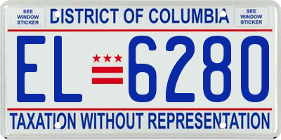 DC license plate EL6280