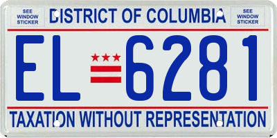 DC license plate EL6281