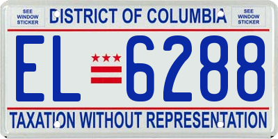 DC license plate EL6288