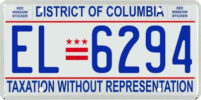 DC license plate EL6294