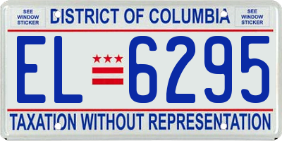 DC license plate EL6295