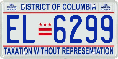 DC license plate EL6299