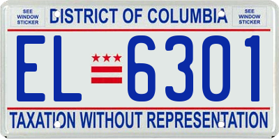 DC license plate EL6301