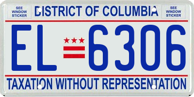 DC license plate EL6306