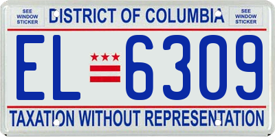 DC license plate EL6309