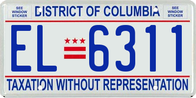 DC license plate EL6311