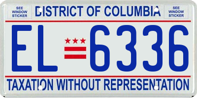 DC license plate EL6336