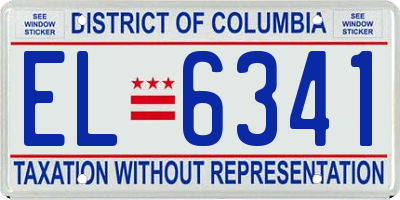 DC license plate EL6341