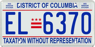 DC license plate EL6370