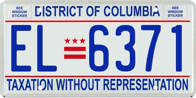DC license plate EL6371
