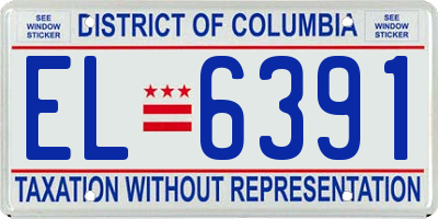 DC license plate EL6391