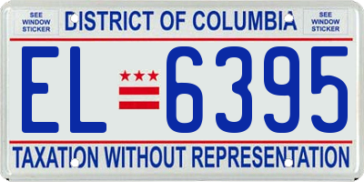 DC license plate EL6395