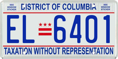 DC license plate EL6401