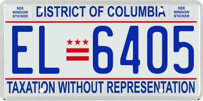 DC license plate EL6405