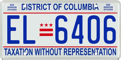 DC license plate EL6406