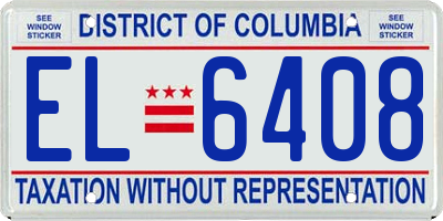 DC license plate EL6408