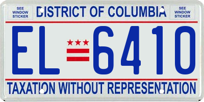 DC license plate EL6410