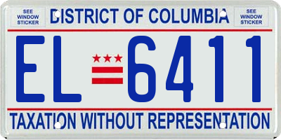 DC license plate EL6411