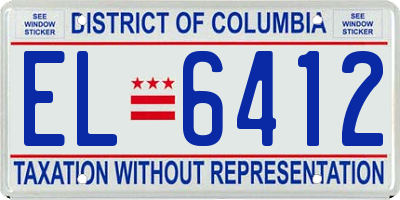 DC license plate EL6412