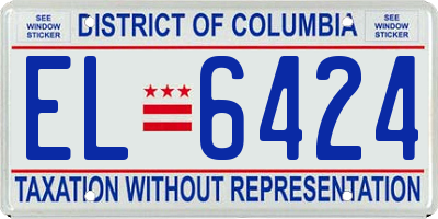 DC license plate EL6424