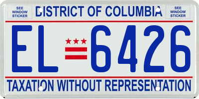 DC license plate EL6426